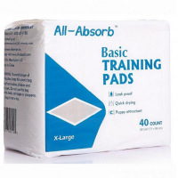 All-Absorb (Ол-Абсорб) Basic Training Pads X-Large - Пеленки тренировочные для собак крупных пород (86х71 см) (86х41 см / 40 шт.) в E-ZOO
