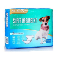 All-Absorb (Ол-Абсорб) Super Absorbent Disposable Female Dog Diaper - Суперпоглинаючий одноразовий підгузок для собак (для сук) (XS) в E-ZOO