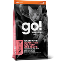 GO! (Гоу!) SOLUTIONS Carnivore Grain Free Salmon + Cod Recipe - Сухой беззерновой корм с лососем и треской для котов (7,26 кг)