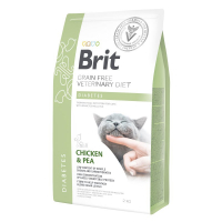Brit GF Veterinary Diet (Бріт Ветерінарі Дієт) Cat Diabetes - Беззернова дієта при діабеті з куркою та горохом для котів (2 кг) в E-ZOO