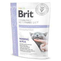Brit GF Veterinary Diet (Брит Ветеринари Диет) Cat Gastrointestinal - Беззерновая диета при остром и хроническом гастроэнтерите с сельдью и горохом для кошек (400 г)