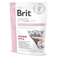 Brit GF Veterinary Diet (Брит Ветеринари Диет) Cat Hypoallergenic - Беззерновая гипоаллергенная диета с лососем и горохом для кошек (400 г)