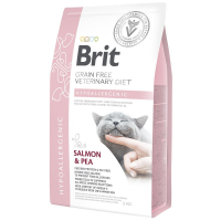 Brit GF Veterinary Diet (Бріт Ветерінарі Дієт) Cat Hypoallergenic - Беззернова гіпоалергенна дієта з лососем і горохом для котів (2 кг) в E-ZOO