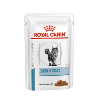 Royal Canin (Роял Канин) Skin&Coat Cat Pouches - Консервированный корм для котов после стерилизации при дерматозе и выпадении шерсти (тонкие ломтики в соусе) (12х85 г (box)) в E-ZOO
