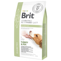 Brit GF Veterinary Diet (Бріт Ветерінарі Дієт) Dog Diabetes - Беззернова дієта при цукровому діабеті з індичкою та горохом для собак (2 кг) в E-ZOO