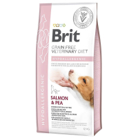 Brit GF Veterinary Diet (Бріт Ветерінарі Дієт) Dog Hypoallergenic - Беззернова дієта при харчовій алергії з лососем, горохом і гречкою для собак (12 кг) в E-ZOO