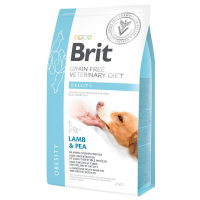 Brit GF Veterinary Diet (Бріт Ветерінарі Дієт) Dog Obesity - Беззернова дієта при надмірній вазі з ягням, індичкою і горохом для собак (2 кг) в E-ZOO