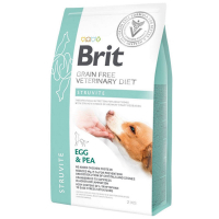 Brit GF Veterinary Diet (Брит Ветеринари Диет) Dog Struvite - Беззерновая диета при мочекаменной болезни с яйцом, индейкой, горохом и гречкой для собак (2 кг)