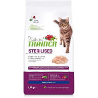 Trainer (Трейнер) Natural Super Premium Adult Sterilised with fresh White Meats - Сухой корм с белым мясом для взрослых стерилизованных котов (1,5 кг)