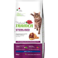 Trainer (Трейнер) Natural Super Premium Adult Sterilised with Dry-cured Ham - Сухой корм с сушеным копченым окороком для взрослых стерилизованных котов (10 кг) в E-ZOO