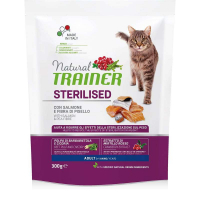 Trainer (Трейнер) Natural Super Premium Adult Sterilised with Salmon - Сухой корм с лососем для взрослых стерилизованных котов (300 г) в E-ZOO