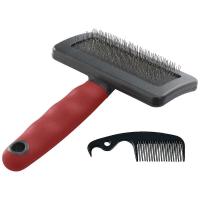 Ferplast (Ферпласт) GRO SLICKER - Пуходерка з додатковим гребінцем для очищення, для котів і собак (GRO 5946) в E-ZOO