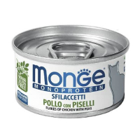 Monge (Монж) Monoprotein Solo pollo con piselli - Монопротеїнові консерви з м'яса курки з горошком для кішок (80 г) в E-ZOO