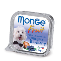 Monge (Монж) DOG FRUIT - Нежный паштет с мясом индейки и черникой для собак (100 г)