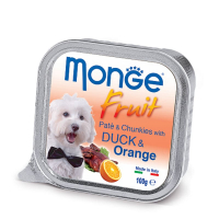 Monge (Монж) DOG FRUIT - Нежный паштет с уткой и апельсином для собак (100 г)
