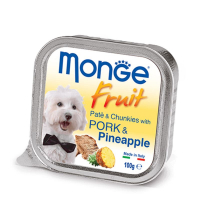 Monge (Монж) DOG FRUIT - Нежный паштет со свининой и кусочками ананаса для собак (100 г)