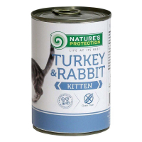 Nature's Protection (Нейчерес Протекшн) Kitten Turkey&Rabbit – Консервований корм з м'ясом індика і кролятини для кошенят (400 г) в E-ZOO