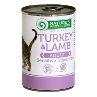 Nature's Protection (Нейчерес Протекшн) Sensitive Digestion Turkey&Lamb – Консервированный корм с мясом индюка и ягненка для кошек с чувствительным пищеварением (400 г) в E-ZOO