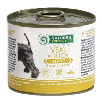Nature's Protection (Нейчерес Протекшн) Adult small breed Veal & Duck – Консервированный корм с мясом телятины и утки для взрослых собак (200 г) в E-ZOO