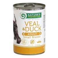 Nature's Protection (Нейчерес Протекшн) Adult small breed Veal & Duck – Консервированный корм с мясом телятины и утки для взрослых собак (400 г)