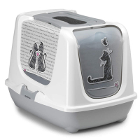 Moderna (Модерна) Trendy Cat Cats in Love - Закрытый туалет для кошек c угольным фильтром и совком (50х39х37 см) в E-ZOO
