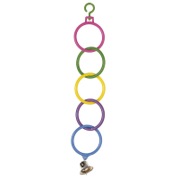 Ferplast (Ферпласт) Olympic Rings - Пластиковая игрушка с колокольчиком для волнистых попугаев (5,6x31 см) в E-ZOO