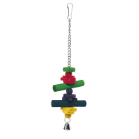 Ferplast (Ферпласт) Parrot Toy - Дерев'яна іграшка з дзвіночком для папуг (3,8x31 см) в E-ZOO