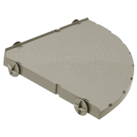 Ferplast (Ферпласт) Shelf Corner Grey - Пластиковая полка в клетки для хорьков (38x38x3 см)