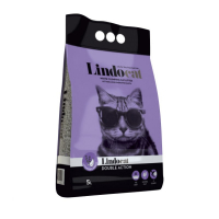 Lindocat (Линдокет) Double Action Lavender&Argan - Бентонитовый наполнитель для кошачьего туалета с ароматом лаванды и арганового масла (5 л)