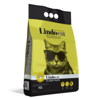 Lindocat (Ліндокет) Classic White Clean Paws - Бентонітовий наповнювач для котячого туалету з гранулами великого розміру, класичний без аромату (10 л) в E-ZOO