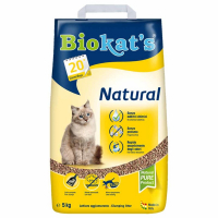BIOKAT'S (Биокетс) NATURAL NEW - Наполнитель комкующийся для кошачьего туалета (5 кг)