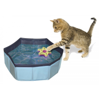 Croci (Крочи) Piscina - Бассейн виниловый, надувной для котов и кошек +2 игрушки (Ø30/10 см)