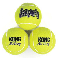 KONG (Конг) AirDog Squeakair Ball - Игрушка мяч с пищалкой (M (3 шт./уп.))