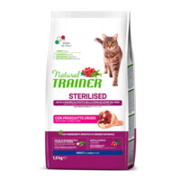 Trainer (Трейнер) Natural Super Premium Adult Sterilised with Dry-cured Ham - Сухий корм з сушеним копченим окістом для дорослих стерилізованих котів (1,5 кг) в E-ZOO