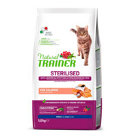 Trainer (Трейнер) Natural Super Premium Adult Sterilised with Salmon - Сухий корм з лососем для дорослих стерилізованих котів (1,5 кг) в E-ZOO