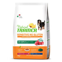 Trainer (Трейнер) Natural Sensitive Adult Medium&Maxi With Lamb - Сухой корм с ягненком для собак средних и крупных пород с чувствительным пищеварением (3 кг) в E-ZOO