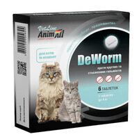 DeWorm (ДеВорм) by AnimAll VetLine - Антигельминтный препарат для кошек и котят (таблетки) (6 шт./уп.)