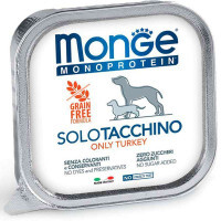 Monge (Монж) Monoprotein Dog Solo Only Turkey - Монопротеиновый паштет с индейкой для собак (150 г) в E-ZOO