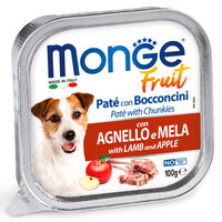Monge (Монж) DOG FRUIT - Нежный паштет с ягненком и яблоком для собак (100 г) в E-ZOO