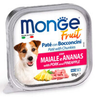 Monge (Монж) DOG FRUIT - Ніжний паштет зі свининою і шматочками ананаса для собак (100 г) в E-ZOO