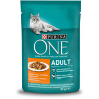 Purina ONE (Пурина Ван) ADULT - Пауч для взрослых кошек с курицей и зеленой фасолью (85 г) в E-ZOO