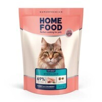 Home Food (Хоум Фуд) Сухий корм "Кролик і журавлина" для дорослих стерилізованих кішок і кастрованих котів (400 г) в E-ZOO