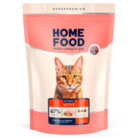 Home Food (Хоум Фуд) Сухой корм «Курочка и креветка» для взрослых активных котов и кошек (10 кг) в E-ZOO