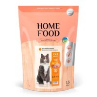 Home Food (Хоум Фуд) CHICKEN & LIVER - Сухий корм з куркою та печінкою для дорослих вибагливих котів (400 г) в E-ZOO