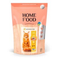 Home Food (Хоум Фуд) Сухий корм «Індичка і креветка» для дорослих котів великих порід (1,6 кг) в E-ZOO