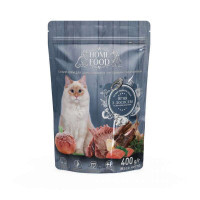 Home Food (Хоум Фуд) Сухой корм «Ягненок и лосось» для взрослых котов с чувствительным пищеварением (400 г)