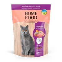 Home Food (Хоум Фуд) Сухой корм «Индейка и телятина» для взрослых котов британской короткошерстной породы (400 г)