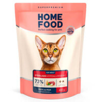 Home Food (Хоум Фуд) Сухой беззерновой корм «Утиное филе с грушей» для взрослых котов склонных к аллергии (10 кг) в E-ZOO
