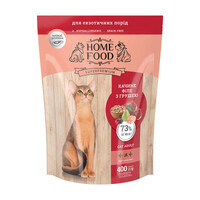 Home Food (Хоум Фуд) Сухий беззерновой корм «Качине філе з грушею» для дорослих котів схильних до алергії (400 г) в E-ZOO