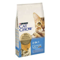 Cat Chow (Кэт Чау) 3 in 1 - Сухой корм для котов с формулой тройного действия (1,5 кг)